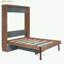 Lit escamotable double avec bureau pliable-1973259223
