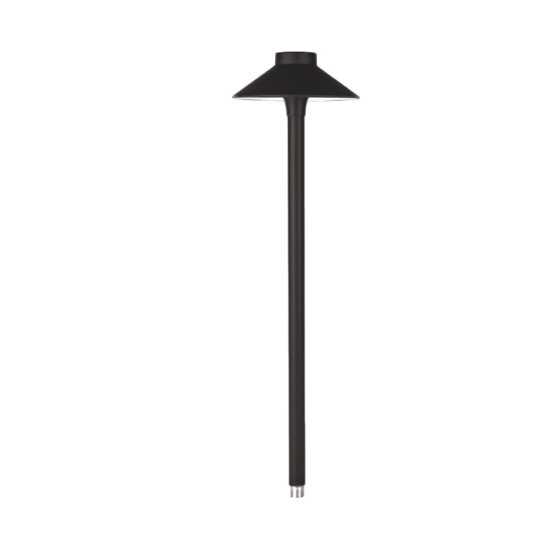 Tiki Low Voltage Pathway Light, 3000K, Black on Aluminum