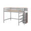 Lit mezzanine double avec garde-robe et escalier-987681279