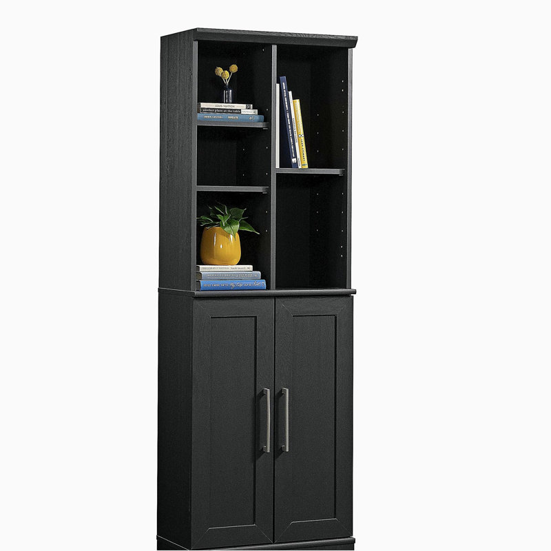Storage Cabinet with Multipurpose Storage, Black Brown finish, Black