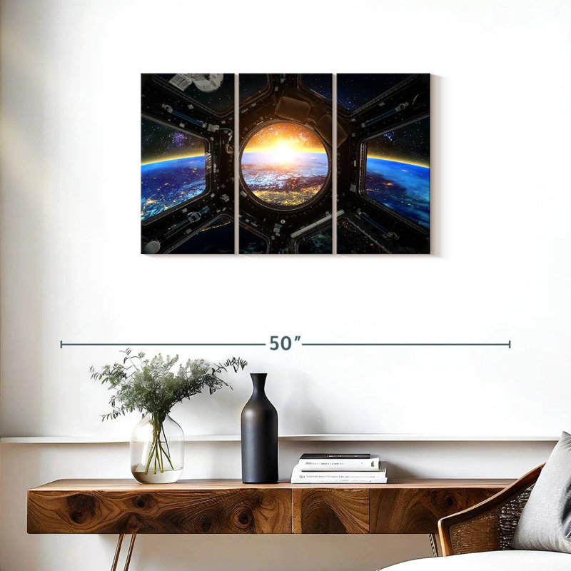 Oberle Space Station Earth View, 20" H x 33" W