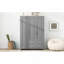 Three Door Storage Wardrobe With Cabinets And Two Hanging Rods
