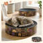  Lit en carton pour chat, griffoir rond pour chats d'intérieur, double face utilisable-655796735