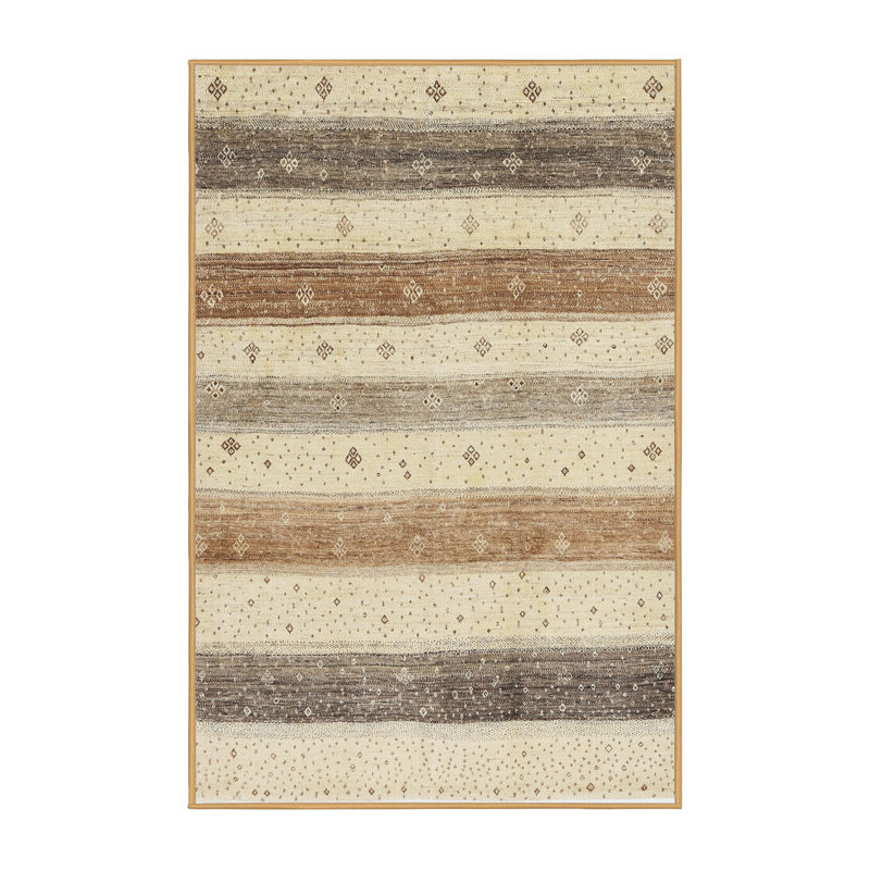 Tapis beige/gris contemporain, Rectangle 8 pi x 12 pi