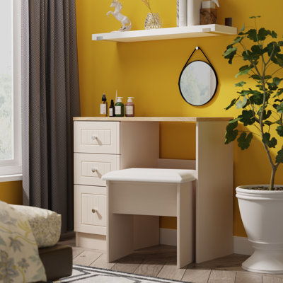 Vienna 3 Drawer Vanity in Kashmir Ash & Bardolino Oak (Ready Assembled)