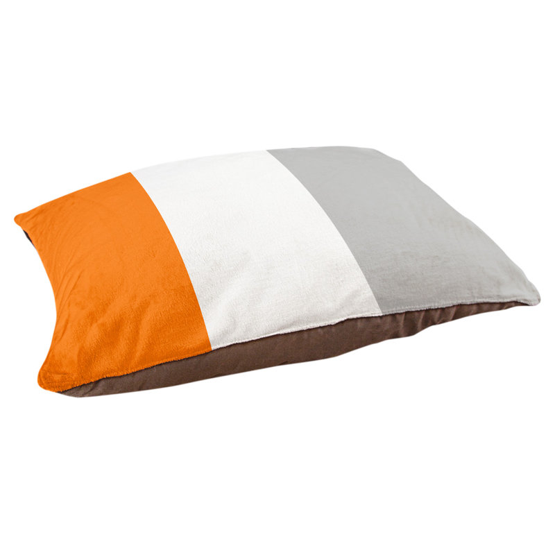 Oreiller Oklahoma, Très grand (l 50 po x P 40 po x H 7 po), Orange / argenté