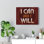 Citation inspirante, «I Can And I Will», art mural, motif de motivation, impressions inspirantes