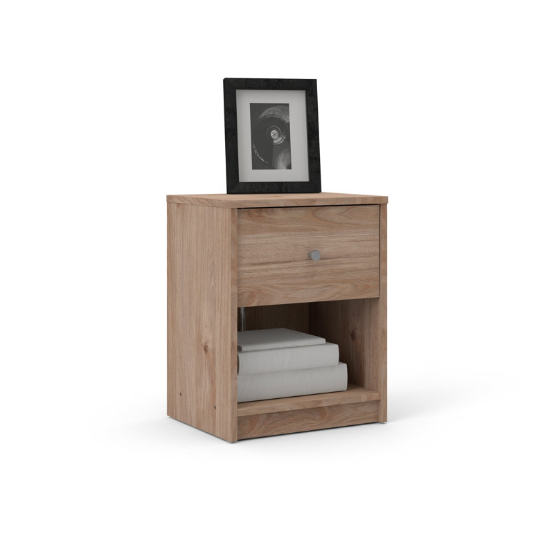 Clanton Small-Space 1 - Drawer Nightstand, Jackson Hickory