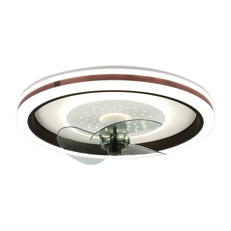 Svetlana 19" Smart Flush Mount Dimmable Ceiling Fan with LED Light and Remote