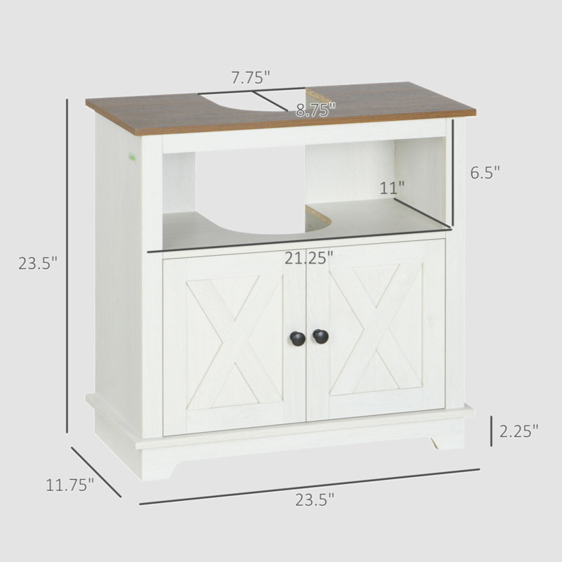 Armoire de salle de bain sous-lavabo Kleankin Farmhouse