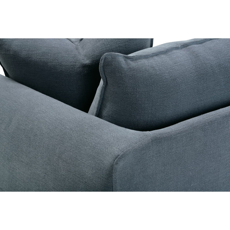 Alana Slipcovered Sofa, Indigo Linen