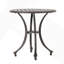 Table d'appoint d'extérieur en fonte d'aluminium durable avec motif en treillis, parfaite pour le patio et le jardin