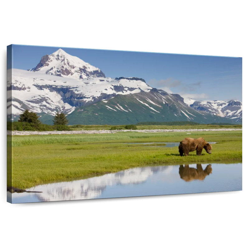 Alvord Katmai Grizzly Bear, 30" H x 45" W