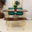 Acacia Solid Wood Top Metal Base Dining Table-1728695155-1728695164-1728695165
