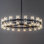 Lustre en roue de chariot à intensité variable 36 lumières Mion