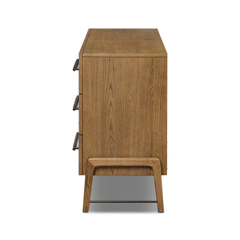Rosedale 6 Drawer Dresser-Yucca Oak, Amber Oak