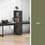 Long bureau d'ordinateur avec tablettes de rangement combinées, double bureau d'écriture pour bureau personnel, bibliothèque