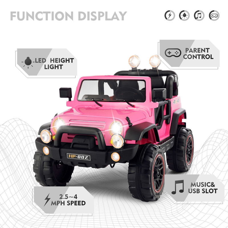 cosvalve Battery Powered Ride On Toy with Remote Control, Pink