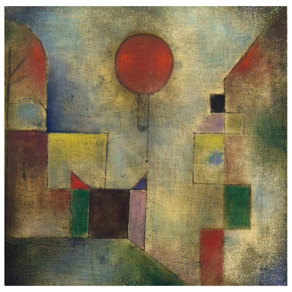 Leinwandbild Roter Ballon von Paul Klee