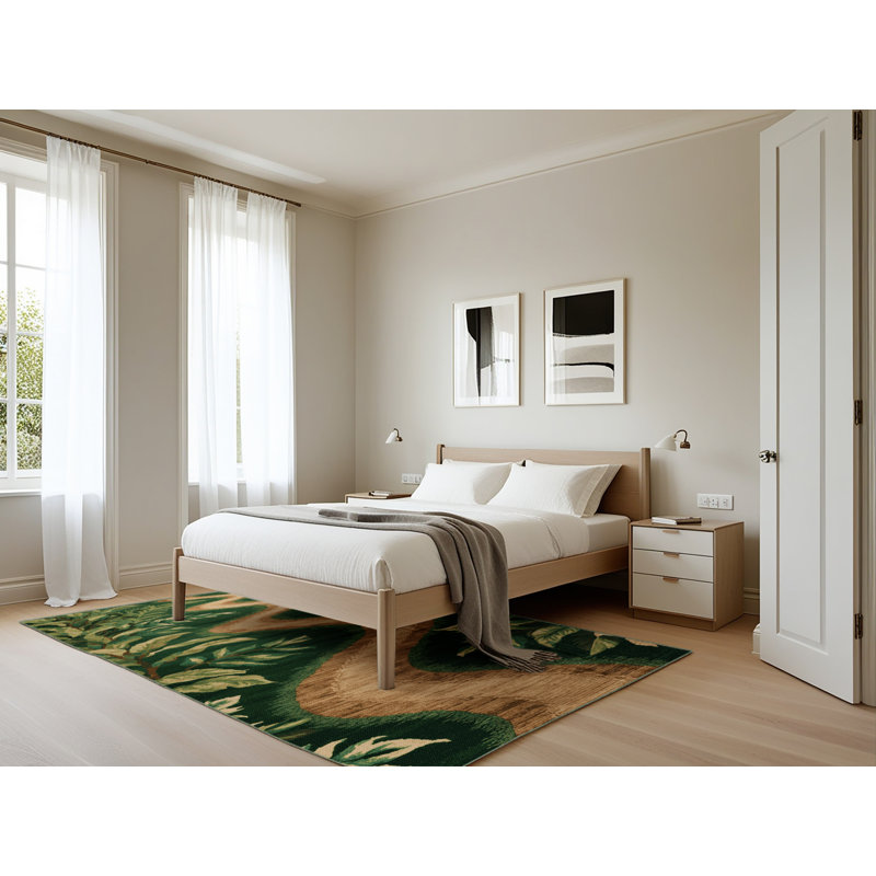 Tapis vert lavable à la machine, Rectangle 5 pi x 7 pi
