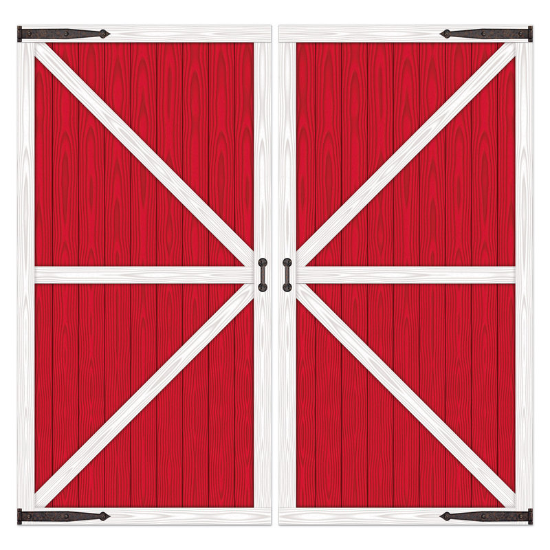 Accessoires de porte de grange rouge - 32½ po x 5 pi 4 po - paquet de 12
