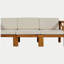Ensemble de conversation modulaire d'extérieur en bois pour patio 5 pièces avec coussins, finition naturelle et coussins beiges Topmax-1087846507