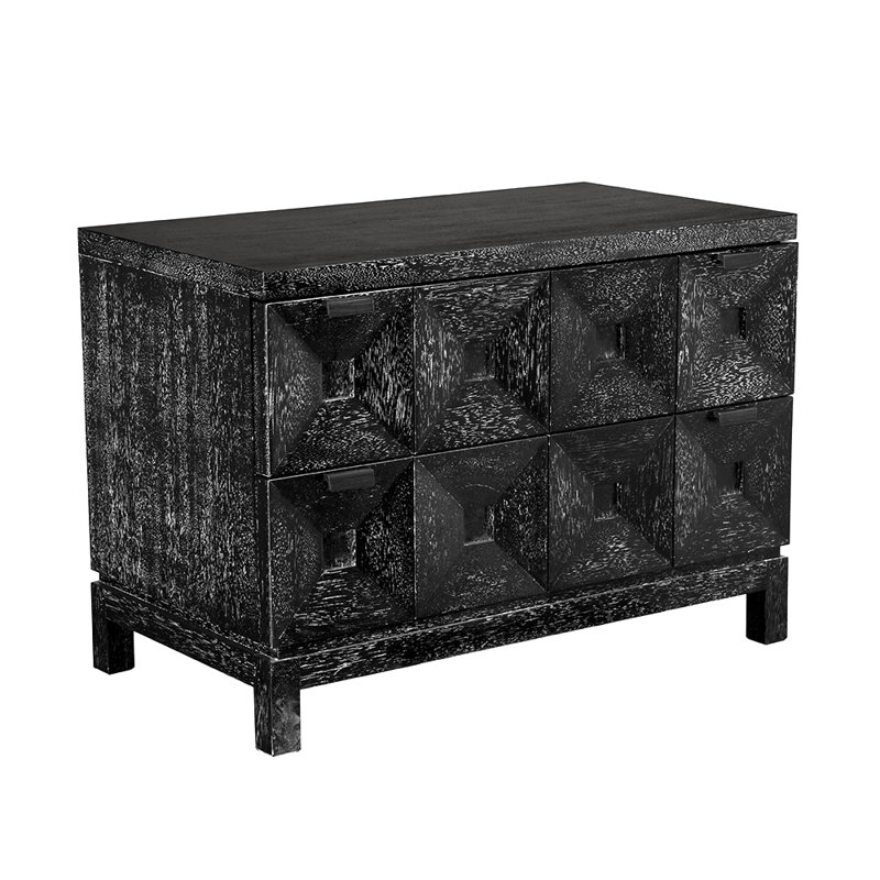 Musashi 2 Drawer, Large, Black Walnut