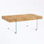 Table basse avec pieds en verre trempé