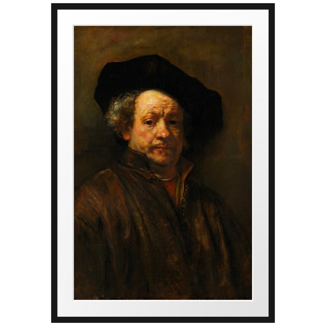 Gerahmtes Poster Selbstporträt II von Rembrandt van Rijn