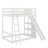 Full Over Full Bunk Bed With Ladder, Slide And Shelves-1284071349