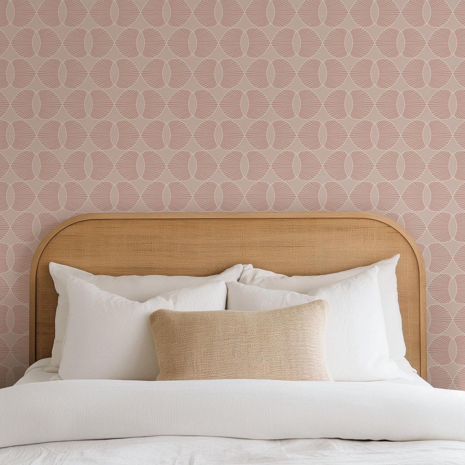 Lomé Wallpaper Roll, Rose Quartz, Paper, Non-pasted
