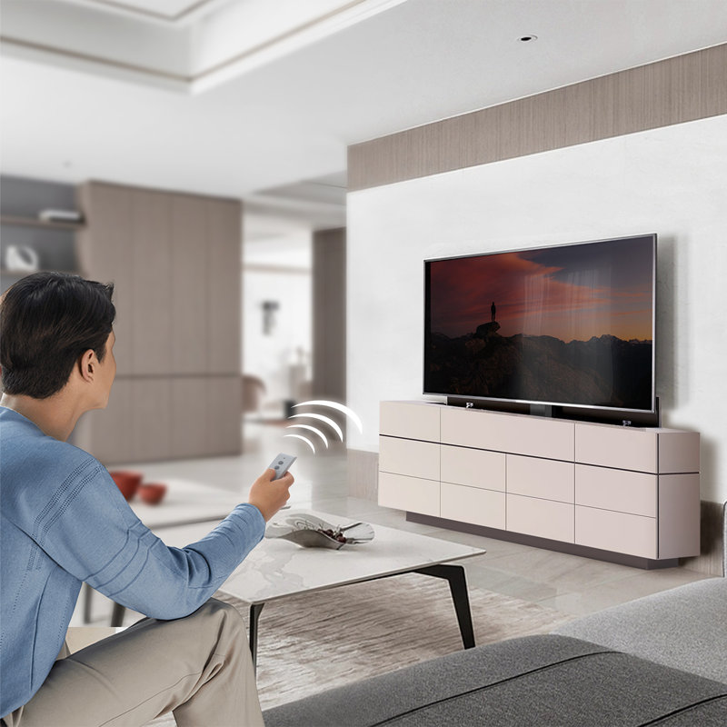 Support de support motorisé avec télécommande pour télé de 32 à 70 po, H 80,30 po x l 28,50 po x P 6,90 po