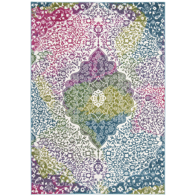 Wymore Damask Area Rug, Rectangle 201 x 274 cm