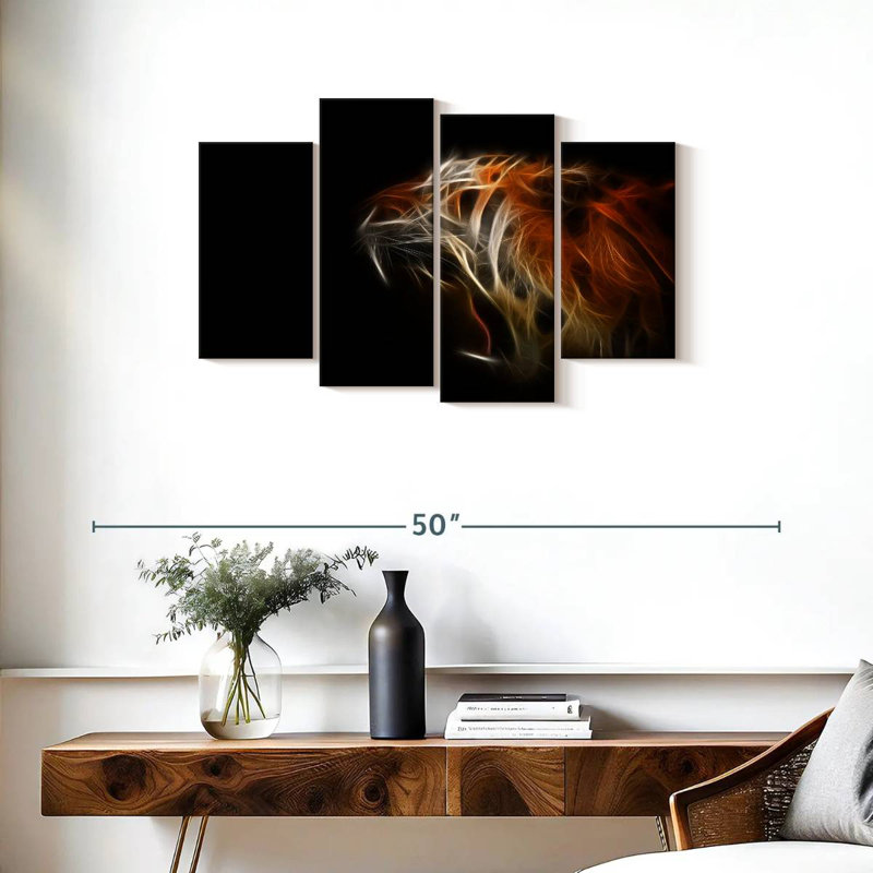 Brampt Abstract Tiger Flames, 22'' H x 36'' W