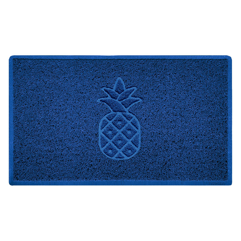 Non-Slip Indoor Doormat, Blue, 1.2cm H x 45cm W x 75cm L