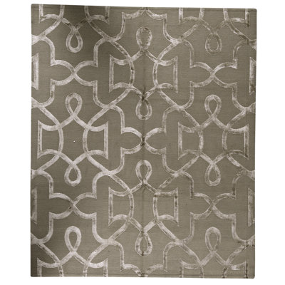 Hand Knotted Area Rug in Yellow And White