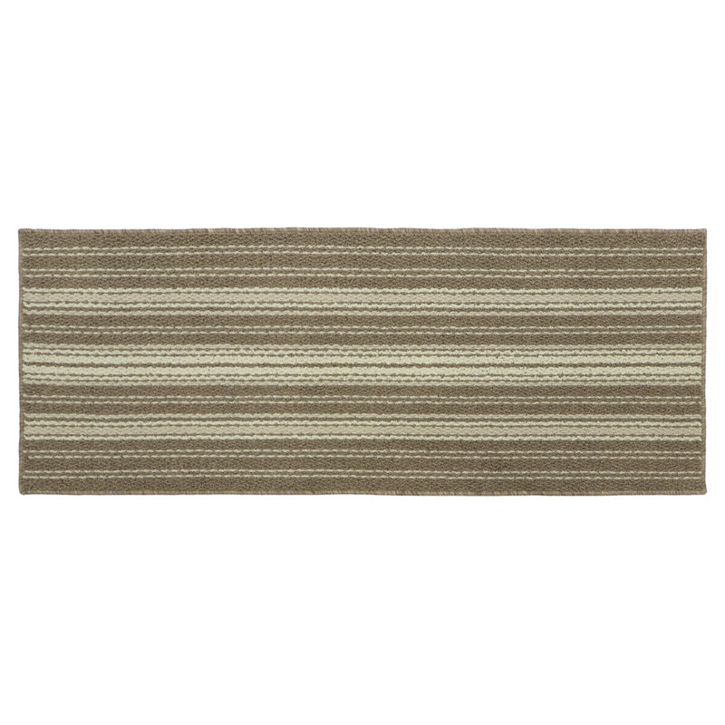 Non-Slip Striped Indoor Doormat, Caramel, Rectangle W57 x L150 cm