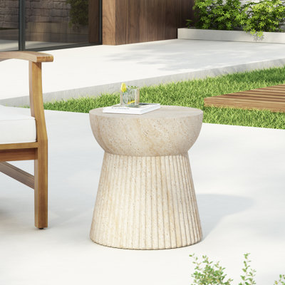 Kaiden Lightweight Concrete Side Table by Ivy Bronx