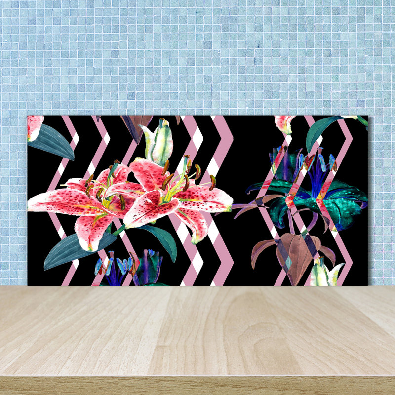 Cortnei 50cm W x 100cm L Glass Peel and Stick Panel