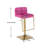 Swivel Upholstered Velvet Adjustable Height Counter Stool-1968331584