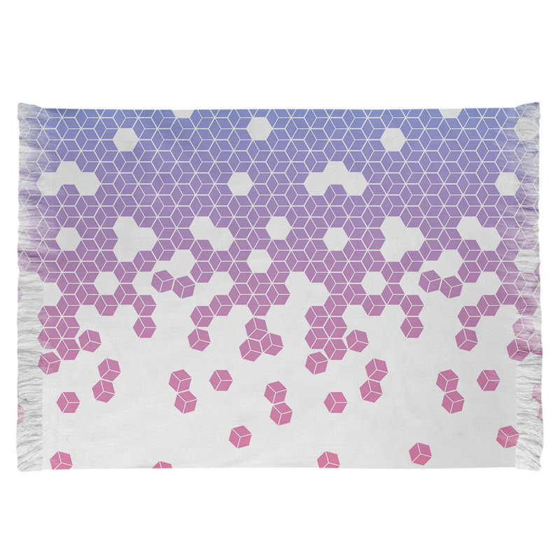 Tapis mauve/beige cube culbutage Mcguigan, Non