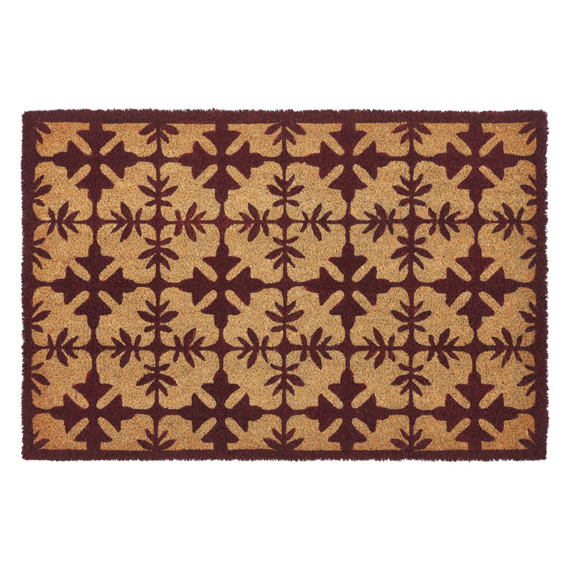 Durango Burgundy Coir Rug Rect, 20" W x 30" L
