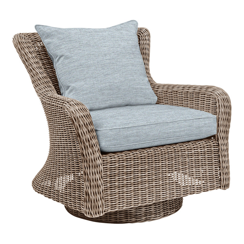 Sag Harbor Swivel Rocking Chair with Cushions , Ocean Rain 9907, Sag Harbor Oyster