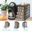 Support à 90 grains, 5 tiroirs à grains, organisateur de capsules K-Cup pour bureau à domicile, brun