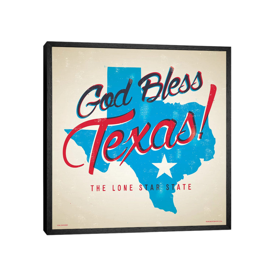 God Bless Texas by Jim Zahniser - Print on Canvas