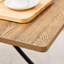 Table élévatrice multifonctionnelle avec 0,8 pouce d'épaisseur, pieds en métal noir, bois texturé, convient pour le bureau, le bureau et la toilette, bureau moderne à hauteur réglable, café, salle à manger, pieds