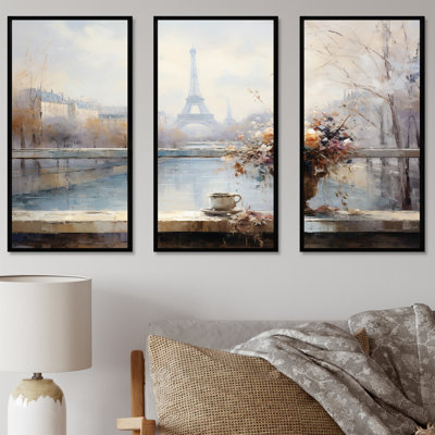Hiver Paris, Tour Eiffel, ville charmante IV - Art mural de Paris