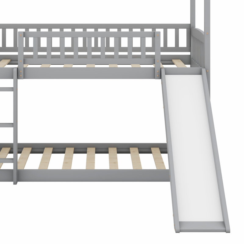 Bunk Bed With Slide, Gris