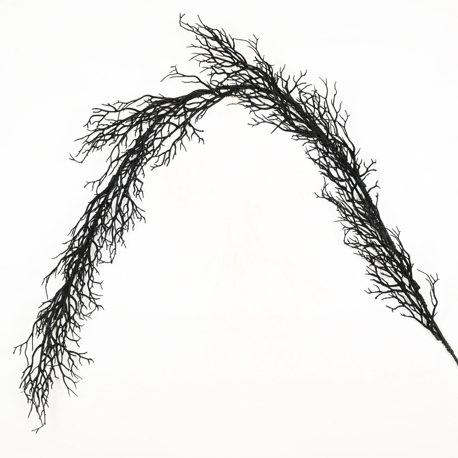 6 FT Artificial Fall Autumn Halloween Garland With Long Stem Black Branch Indoor Fireplace Mantel Wall Festival Party Decoration