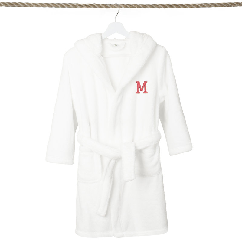 Peignoir à capuche double 100% polyester personnalisé, S, M, Rouge
